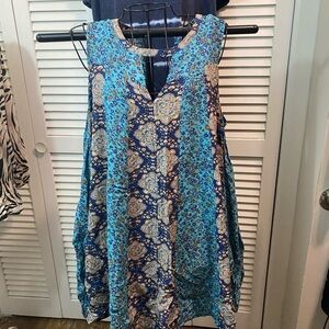 Umgee size large multicolored paisley‎ floral key hole soft flowy comfy boho